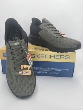 Skechers Mens Bobs Squad Chaos Balanced Edge Hands Free Slip-In Sneakers Size 13